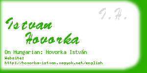 istvan hovorka business card